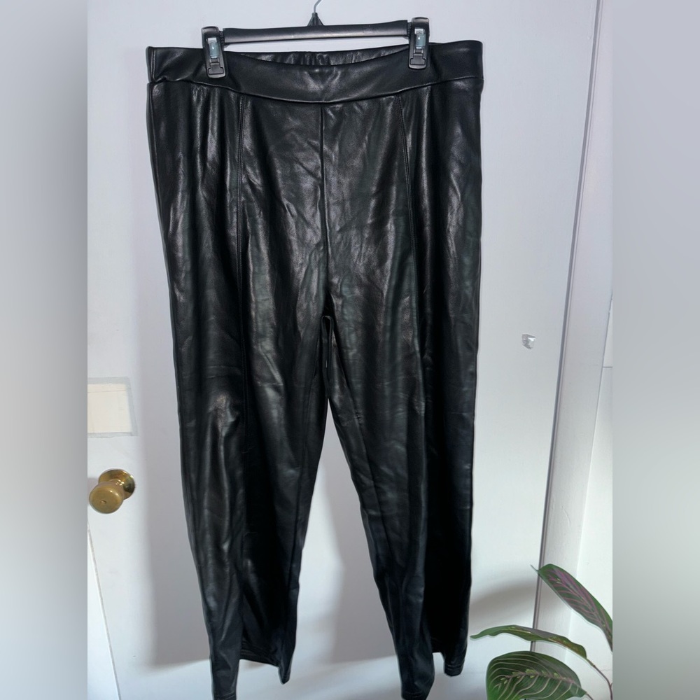 faux leather pants